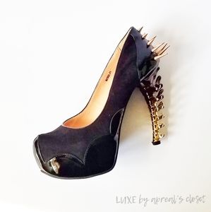 Lady Couture Spike Skeleton Heel Platform Heel